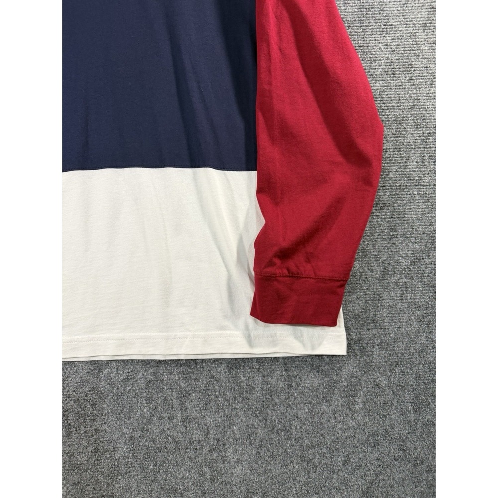 Lacoste Hooded Shirt Striped Long Sleeve Pullover Hoodie Red TH9349 Mens Large - Picture 4 of 14